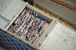 Al Jazeera feature on the Ponte Building and surrounding areas in Johannesburg CBD, South Africa. A rooftop can be seen with washing on top from poutside a window in Ponte. . Picture: Cornel van Heerden/Al Jazeera