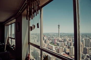 Al Jazeera feature on the Ponte Building and surrounding areas in Johannesburg CBD, South Africa. The view of Johannesburg from one of the apartments in Ponte . Picture: Cornel van Heerden/Al Jazeera