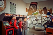 Al Jazeera feature on the Ponte Building and surrounding areas in Johannesburg CBD, South Africa. Kids play video games in Dlala Nje. A safe haven for kids in Ponte. . Picture: Cornel van Heerden/Al Jazeera